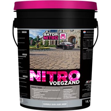 Voegmortel - Gator - Nitro Sand - Zilvergrijs - 18,14 kg per emmer