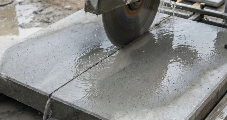 Hoe moet je betontegels zagen?