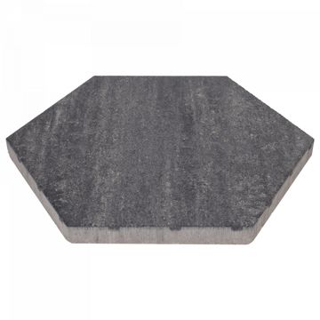 Zeskant - Soft Comfort - 60/52,5x30x4 cm - Grijs/Zwart