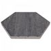 Zeskant - Soft Comfort - 60/52,5x30x4 cm - Grijs/Zwart