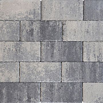 Betonstraatsteen - Design brick - mini facet komo - 8 cm - Nero/Grey 