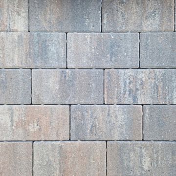 Betonstraatsteen - Design brick - mini facet komo - 6 cm - Tricolore 