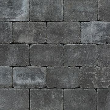 Getrommelde steen - Stonique - 21x14x7 cm - Antraciet