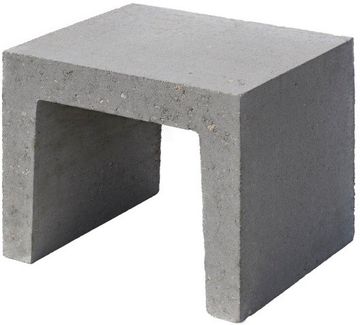 U-element - beton - 40x40x50 cm - Grijs