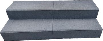 Traptrede met facet - 60x30x15 cm - Indus Black