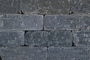 Muurblok getrommeld- Linea - 15x15x45 cm - Antraciet